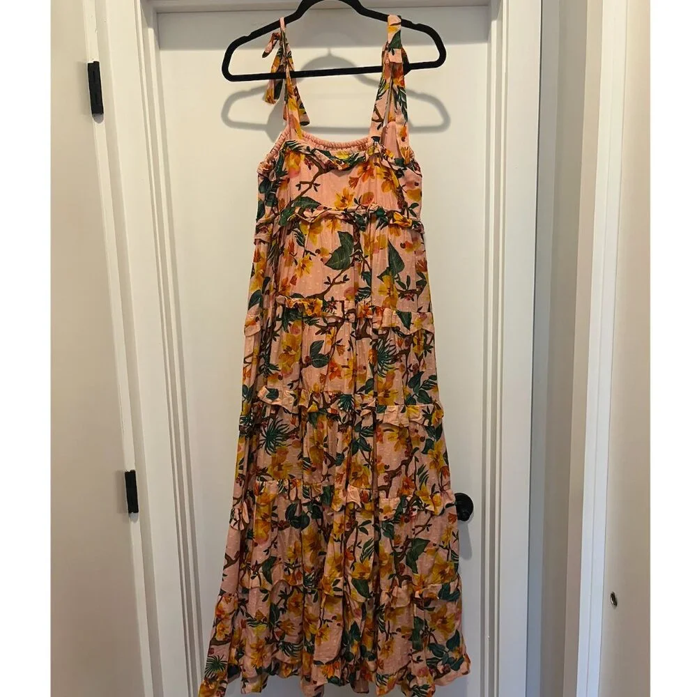 Farm Rio Square-Neck Tiered-Maxi Dress - Picture 2 of 4